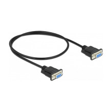 Delock RS-232 Serial Cable D-Sub 9 Female to Female Null Modem with Slim Connector Housing - CTS / RTS Auto Control - 0. Delock RS-232 Serial Cable D-Sub 9 Female to Female Null Modem with Slim Connector Housing - CTS / RTS Auto Control - 0.