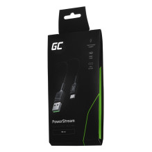 „Green Cell“ KABGC25 USB kabelis 0,3 m USB A USB C juodas