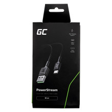 „Green Cell“ KABGC25 USB kabelis 0,3 m USB A USB C juodas