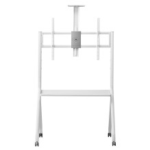 Maclean TV stand / cart, camera shelf, on casters, 55-100", max load 120kg / 10kg shelf, max. VESA 900x600, white, Maclean TV stand / cart, camera shelf, on casters, 55-100", max load 120kg / 10kg shelf, max. VESA 900x600, white,