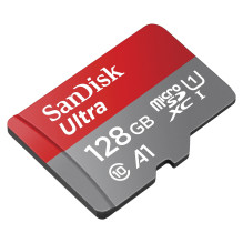 128GB „Sandisk Ultra microSDXC 140MB/s“ kortelė + adapteris 128GB „Sandisk Ultra microSDXC 140MB/s“ kortelė + adapteris