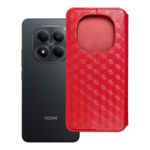 Atverčiamas dėklas Xiaomi Redmi NOTE 15 5G Cubic Book, raudonas