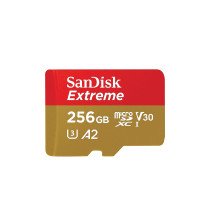 Kortelė SanDisk Extreme MicroSDXC 256 GB Class 10 UHS-I / U3 A2 V30 (SDSQXAV-256G-GN6MA)
