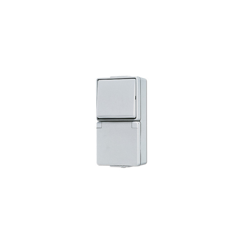 Jung 676 W AP / WD-Steckdose mit Wechselschalter
