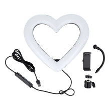 Riff Streaming LED lamp-heart 10inch with phone holder + tripod 2.1m + RGB Riff Streaming LED lamp-heart 10inch with phone holder + tripod 2.1m + RGB