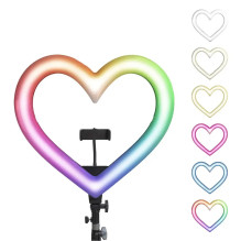 Riff Srautas LED lempos širdis 10inch su telefono laikikliu + trikoju 2.1m + RGB Riff Srautas LED lempos širdis 10inch su telefono laikikliu + trikoju 2.1m + RGB