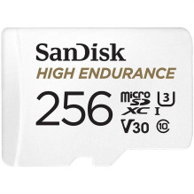 SanDisk High Endurance MicroSDXC Card 256 GB Class 10 UHS-I / U3 V30 (SDSQQNR-256G-GN6IA)