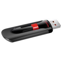 Atmintukas 64 GB USB 2.0 Sandisk Cruzer Glide, juodas Atmintukas 64 GB USB 2.0 Sandisk Cruzer Glide, juodas