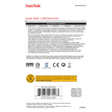 STICK 64GB USB 2.0 Sandisk Cruzer Glide black