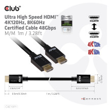 Club3D HDMI Cable A - A 2.1 Ultra High Speed 10K HDR 1m retail