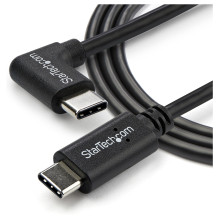 STARTECH.COM USB-C Cable Right Angled - Male/Male - 1m - USB 2.0 - USB Type-C Cable - 90 Degree USB C - USB-C to USB C -