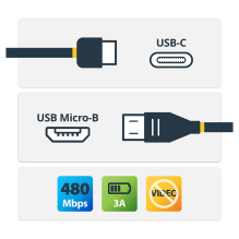 StarTech USB-C to Micro-B Cable - M / M - 1m 3ft - USB 2.0 StarTech USB-C to Micro-B Cable - M / M - 1m 3ft - USB 2.0