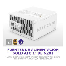 1200W NZXT C Series C1200 Power Supply 80+ Gold White PA-2G2BW-E