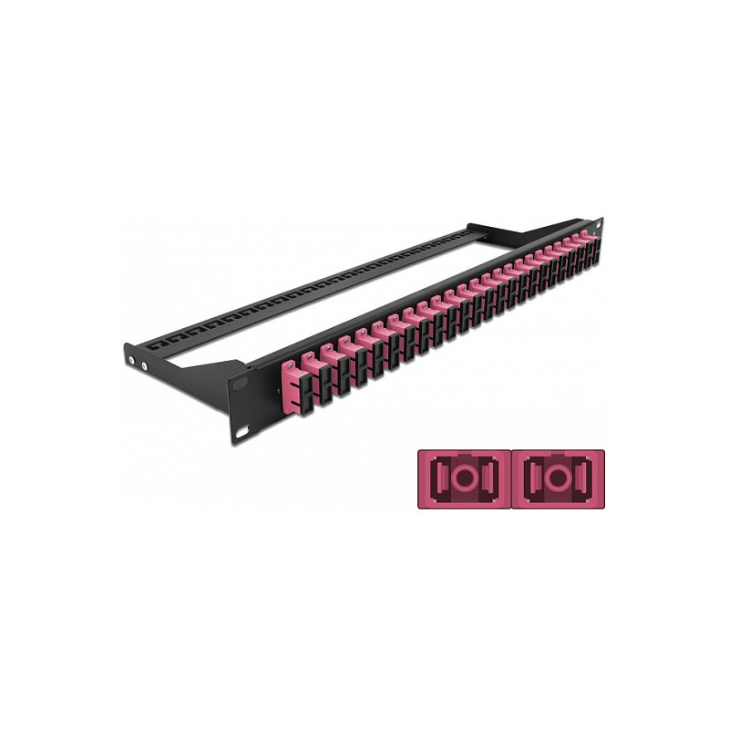 Delock 19? LWL Patchpanel 24 Port SC Duplex violett