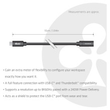 Club3D USB Cable 4 Type C 1m Extension 40Gbps St / Bu Club3D USB Cable 4 Type C 1m Extension 40Gbps St / Bu