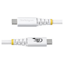 STARTECH.COM 2m USB4 Kabel 20Gbps USB-IF-zertifiziertes USB-C Kabel 240W PD EPR 4K 120Hz DP 2.1 TPE-Mantel Weiss