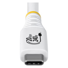 STARTECH.COM 2m USB4 Kabel 20Gbps USB-IF-zertifiziertes USB-C Kabel 240W PD EPR 4K 120Hz DP 2.1 TPE-Mantel Weiss