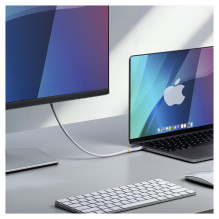 STARTECH.COM 2m USB4 Kabel 20Gbps USB-IF-zertifiziertes USB-C Kabel 240W PD EPR 4K 120Hz DP 2.1 TPE-Mantel Weiss
