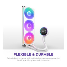 K NZXT KRAKEN Elite V2 420 RGB WaKü White RL-KR42E-W2