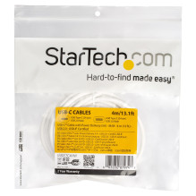 StarTech USB-C to USB-C cable with 5A Power Delivery - St / St - White - 4m - USB 2.0 - USB-IF certified - USB Type C ca StarTech USB-C to USB-C cable with 5A Power Delivery - St / St - White - 4m - USB 2.0 - USB-IF certified - USB Type C ca