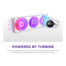 K NZXT KRAKEN Elite V2 420 RGB WaKü White RL-KR42E-W2