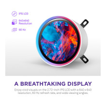 K NZXT KRAKEN Elite V2 420 RGB WaKü White RL-KR42E-W2