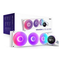 K NZXT KRAKEN Elite V2 420 RGB WaKü White RL-KR42E-W2