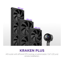 K NZXT KRAKEN Plus V2 280 Display WaKü Black RL-KN280-B2 K NZXT KRAKEN Plus V2 280 Display WaKü Black RL-KN280-B2