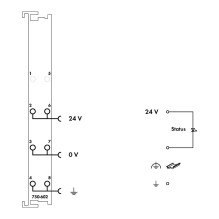 WAGO 750-602 Potentialeinspeisung,DC 24 V,lichtgrau