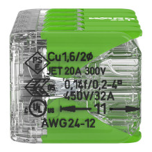 Wago Serie 221 - 10*4mm (15 Stück) Green Range Wago Serie 221 - 10*4mm (15 Stück) Green Range