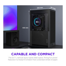 Midi NZXT H2 FLOW (2026) All Black MidiTower Mesh CI-H21FB-01