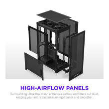 Midi NZXT H2 FLOW (2026) All Black MidiTower Mesh CI-H21FB-01