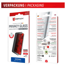 DISPLEX Privacy Full Cover Panzerglas (10H) for Samsung Galaxy S24+ / S25+