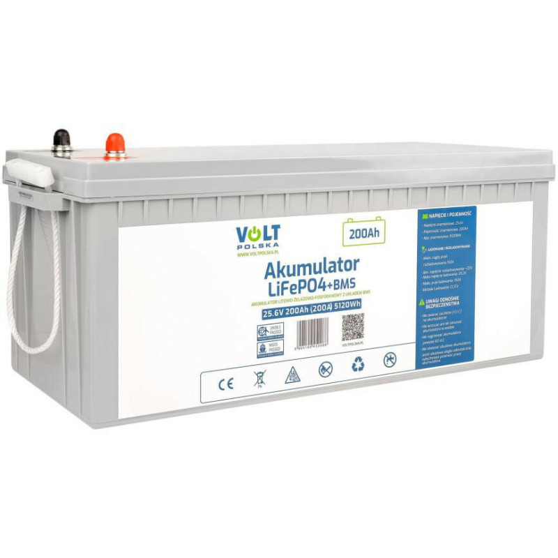Battery LiFePO4 25,6V 200 Ah (150A)
