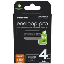 eneloop Panasonic Pro Akku BK-3HCDE / 4BE AA 2500mAh 4St. eneloop Panasonic Pro Akku BK-3HCDE / 4BE AA 2500mAh 4St.