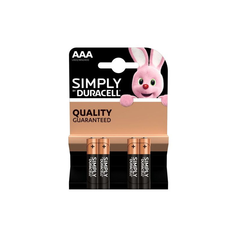 DURACELL Battery (AAA) LR03 Alkaline Basic (4 batteries / blister) 1.5V