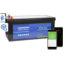Europower Battery LiFePO4 series LFP 12,8V 200Ah Bluetooth, heating mat (żywotność ~2000 cycles)