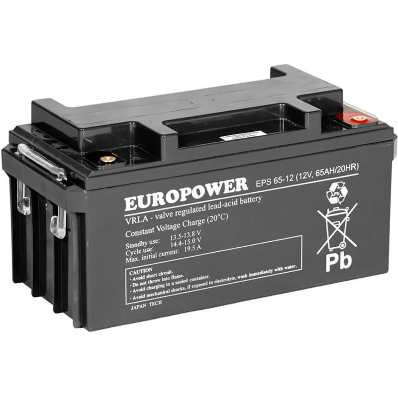 Europower Battery AGM series EPS 12V 65Ah (Żywotność 8-12 lat)