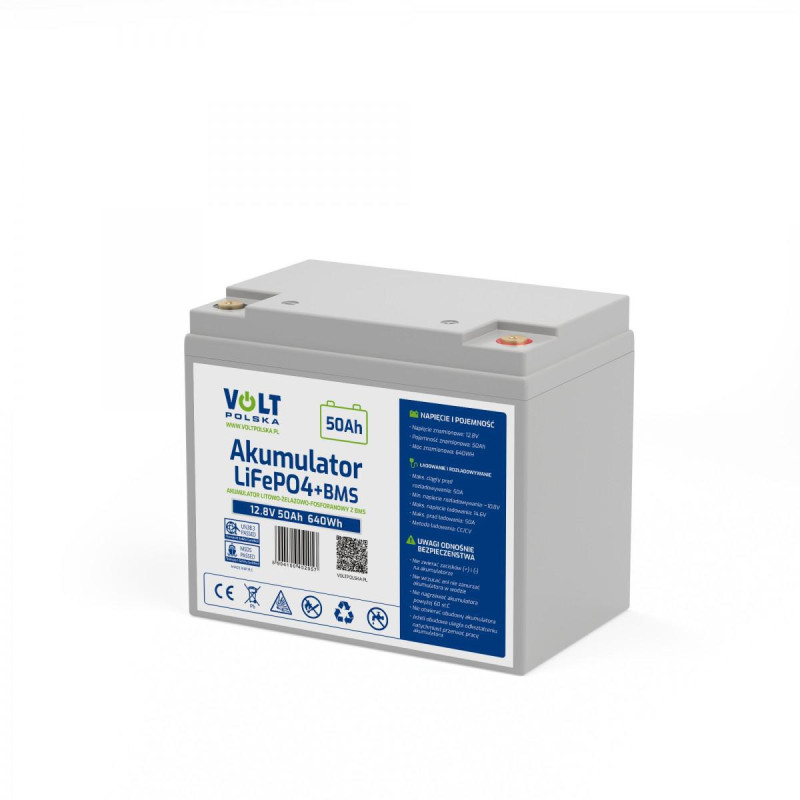 Volt Battery LiFePO4 12V 50 Ah (50A)