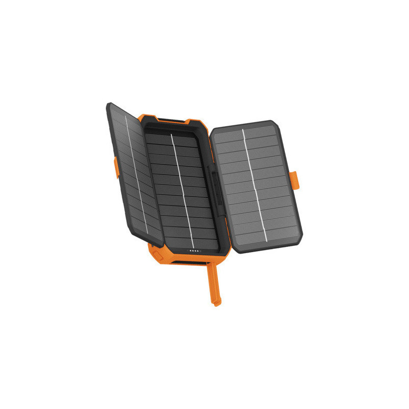 Xtorm Xtreme Series Rugged Solar Powerbank 10.000 mAh 20W / PD / 2x USB-C / 1x USB-A Black / orange