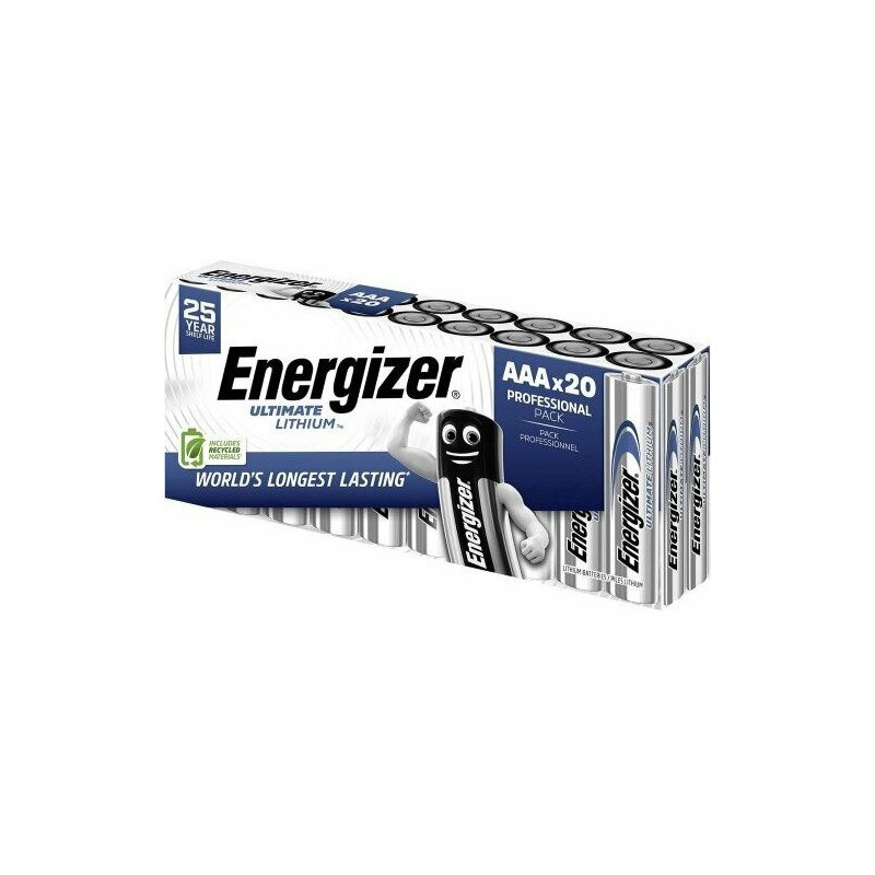 Energizer Ultimate Lithium L92 Micro AAA Baterijos 20 vnt.