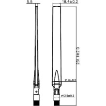 DELOCK WL antena RP-SMA 4-7dBi Kippgelenk Black DELOCK WL antena RP-SMA 4-7dBi Kippgelenk Black