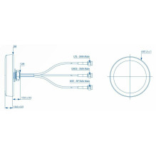 Teltonika 003R-00254 Combo Antenna, SISO LTE / GPS / WIFI, Roof Mount with 2x SMA and 1x RP-SMA Connectors Teltonika 003R-00254 Combo Antenna, SISO LTE / GPS / WIFI, Roof Mount with 2x SMA and 1x RP-SMA Connectors