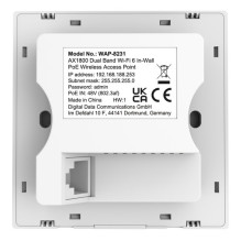 LevelOne WLAN AP AX1800 DualBand PoE / In-Wall / WiFi6 LevelOne WLAN AP AX1800 DualBand PoE / In-Wall / WiFi6