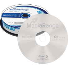 MediaRange Bluray 50GB 10pcs BD-R cake 6x Double Layer
