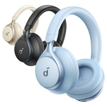 soundcore „Space One“ belaidės ausinės su „Bluetooth“ ir mėlynos spalvos soundcore „Space One“ belaidės ausinės su „Bluetooth“ ir mėlynos spalvos