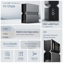 TP-Link WL kartotuvas RE800BE Trijuostis