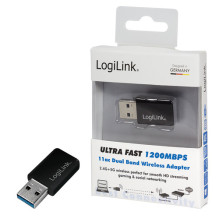 Logilink USB 3.0 Adapter 1200 MBit / s 11a Dual Band Black Logilink USB 3.0 Adapter 1200 MBit / s 11a Dual Band Black
