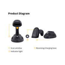 Equip 2D-Barcodescanner Laser Wireless / 433MHz+Halter Black Equip 2D-Barcodescanner Laser Wireless / 433MHz+Halter Black