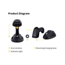 Equip 1D-Barcodescanner Laser Wireless / 433MHz+Halter Black Equip 1D-Barcodescanner Laser Wireless / 433MHz+Halter Black
